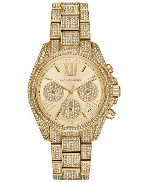 michael kors watch mk6494|Michael Kors Women's Chronograph Mini Bradshaw Pavé Crystal .